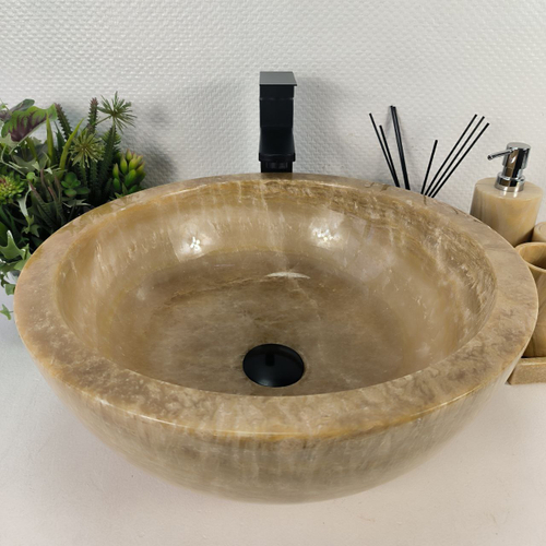 Раковина из оникса Bowl Yellow BO-64723 45*45*17 0200