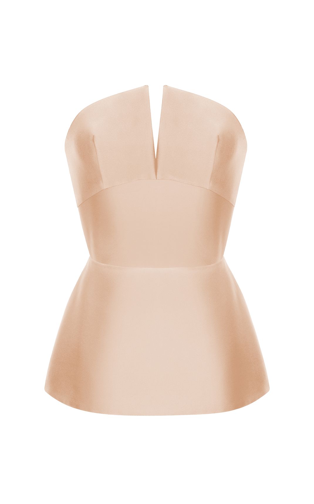 Блуза корсетного типа с баской из атласа