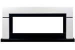 Каминокомплект Lindos 60 - Белый с черным с очагом Vision 60 LED