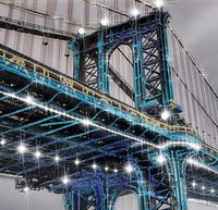 Картина на стекле Манхэттенский мост