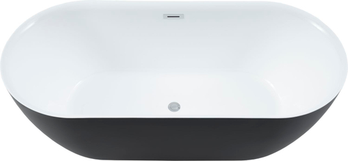 Акриловая ванна Aquanet Delight 170x78 черный матовый