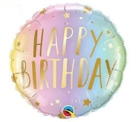 Круг 18"/45см Happy Birthday Омбре