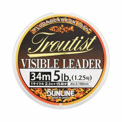 Леска для рыбалки SUNLINE TROUTIST VISIBLE LEADER 34m #1/4lb