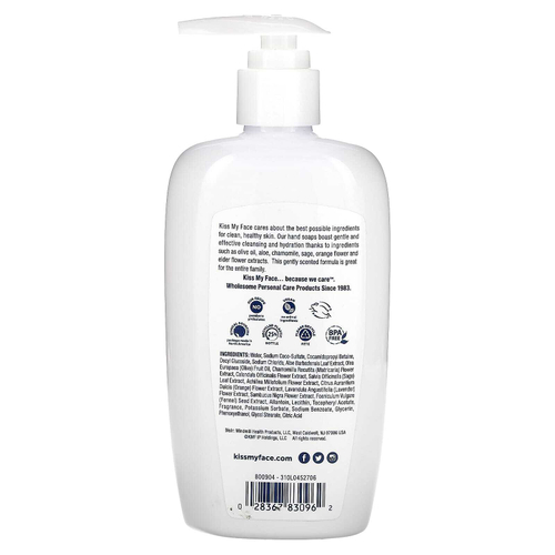 Kiss My Face, мыло для рук, с ароматом оливкового дерева и алоэ, 266 мл (9 жидк. унций)