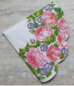 Салфетки бумажные RONDO 3 сл., 12л, круглые, Розы, d32см