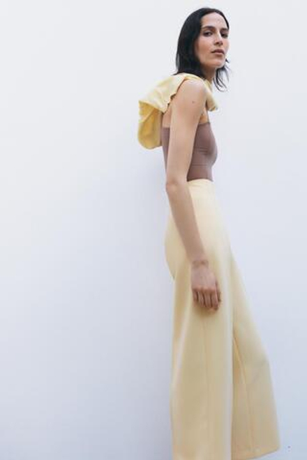 ZARA БРЮКИ-КЮЛОТЫ — ZW COLLECTION, ЖЕЛТЫЙ