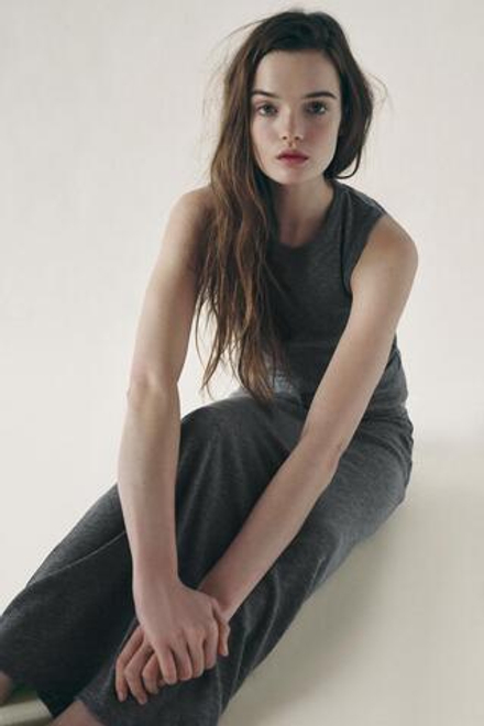 ZARA ТОП ИЗ 100% ШЕРСТИ, СЕРЫЙ С МЕЛАНЖЕВЫМ ЭФФЕКТОМ