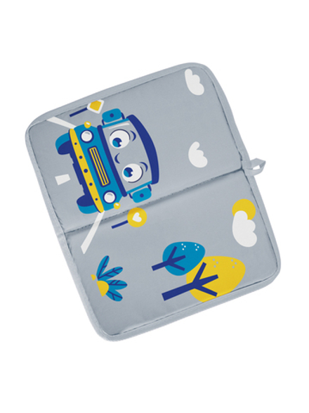 Коврик в садик для переобувания 30х36 см, Машинка (серый)