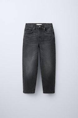 ZARA ДЖИНСЫ MOM FIT COMFORT, ЧЕРНЫЙ