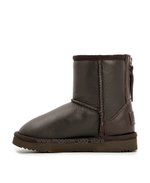 KIDS CLASSIC SHORT ZIP LEATHER chocolate