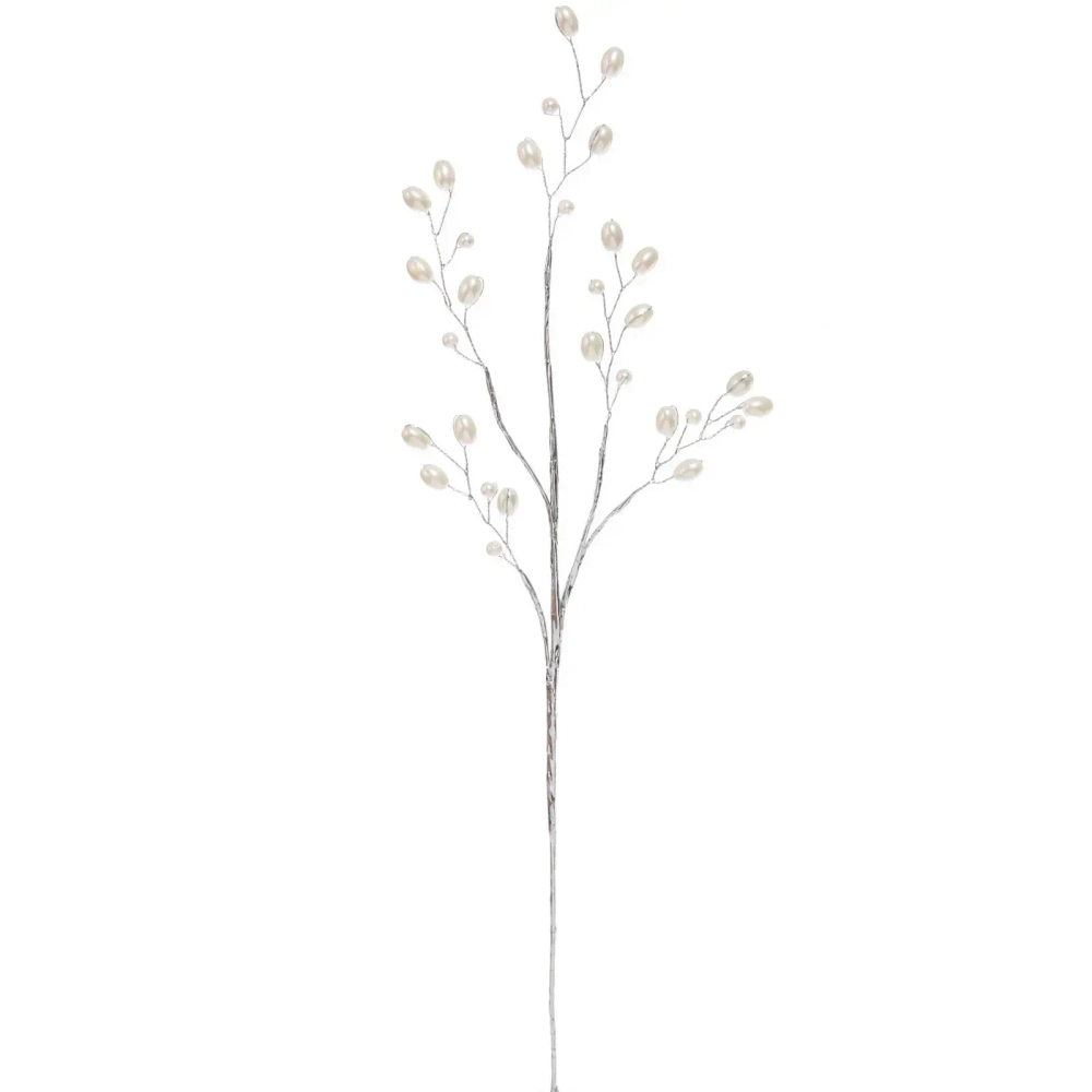 Ветка декоративная «Волшебный блеск» 35 см, Серебро
