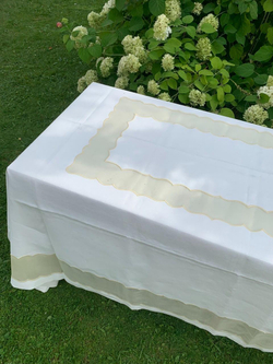 Скатерть 180x270 и 12 салфеток Palombella Tamigi Elite шампань