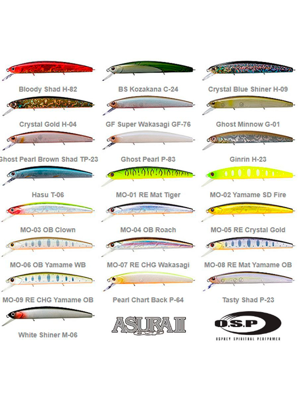 Воблер OSP ASURA II F, 92.5 мм, 7.8 гр.