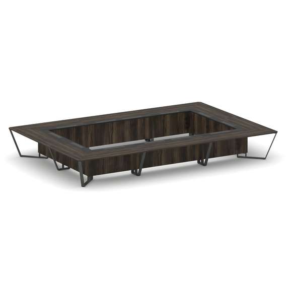 Steel Meet Стол переговорный прямоугольный KM-PR.B.SP-26K2 Дуб Мали/Графит Глянец/Металл Антрацит 60