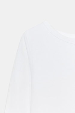 ZARA КОРОТКОЕ ПЛАТЬЕ С ВЫРЕЗОМ «ЛОДОЧКА», БЕЛЫЙ