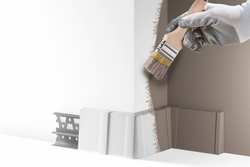 Плинтус Cezar Hi-Line 089 Белый матовый под покраску, 2500x75x22 мм