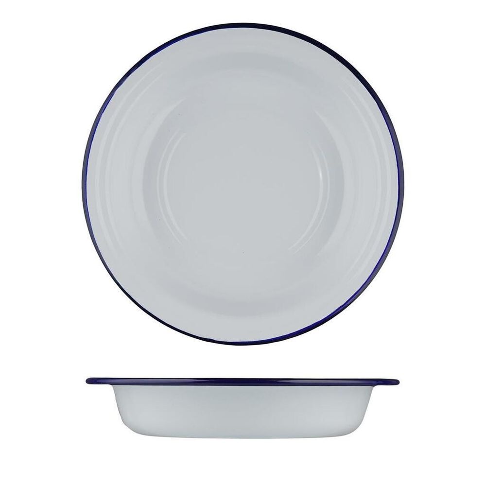 Салатник 600 мл d 18,9 см h3,6 см Blue Rim эмалированая сталь SUNNEX [1]