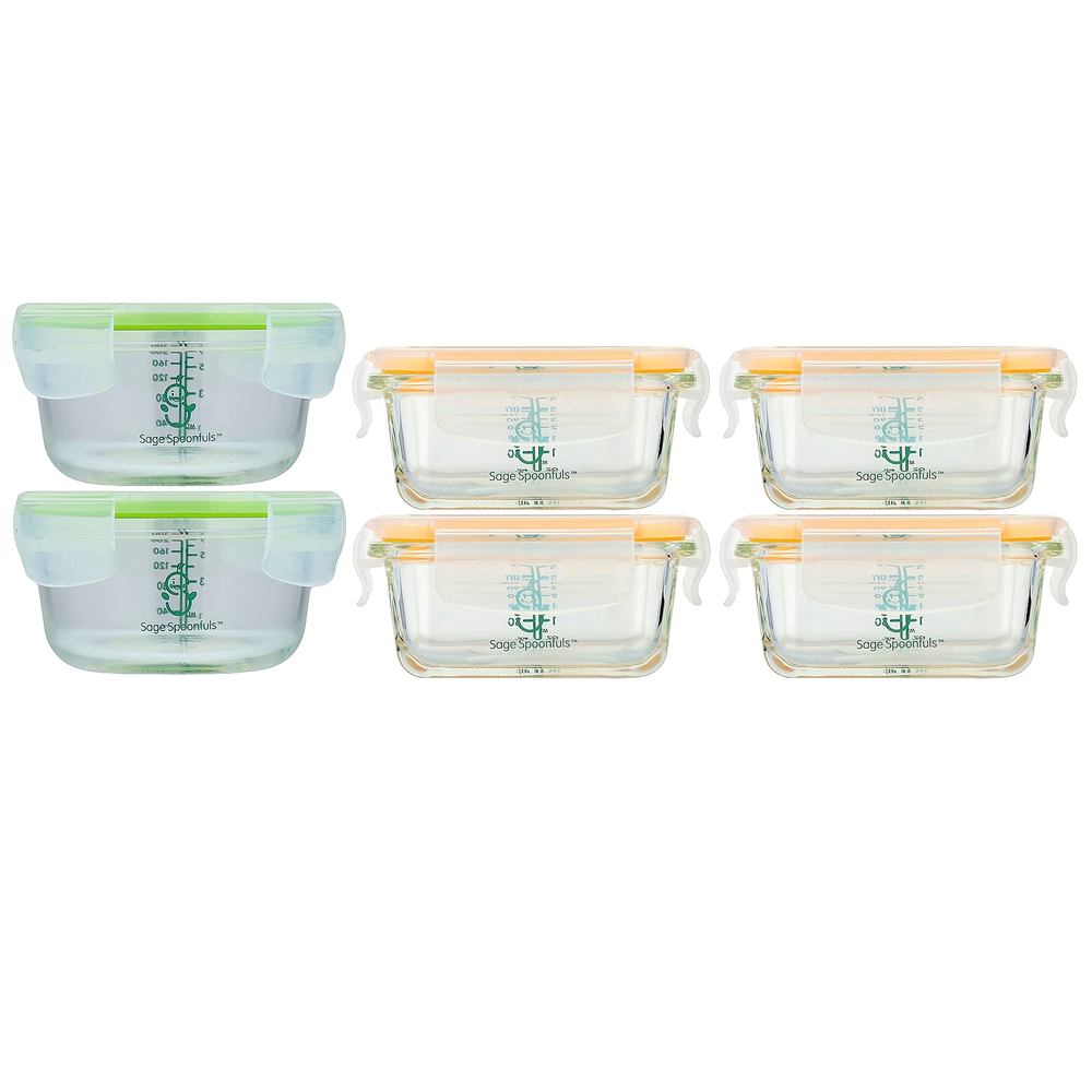 Sage Spoonfuls, Комбинированный пакет из прочного стекла, 6 шт.