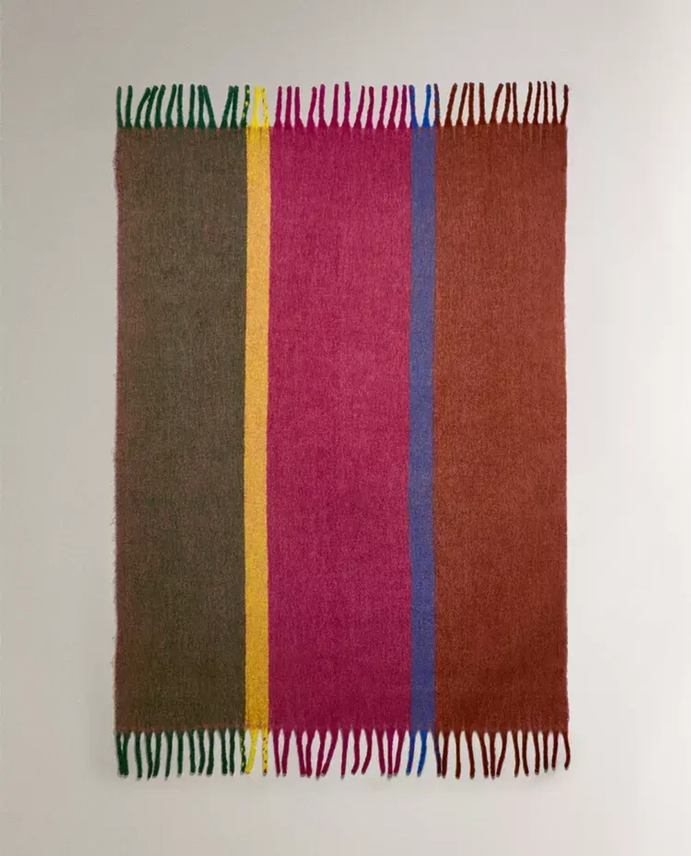 ZARA HOME ПЛЕД В ПОЛОСКУ, РАЗНОЦВЕТНЫЙ