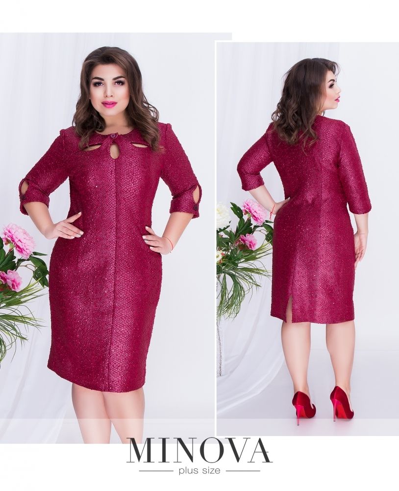 Платье 00263-бордо Minova