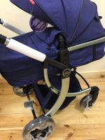 Коляска детская Aimile Silver (конверт) (Синий, черный диск / Ocean blue, black disk, FTS-16)