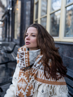 Шарф теплый с орнаментом Сканди