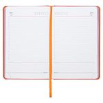 Ежедневник недатированный А5 138х213 мм BRAUBERG "Rainbow" под кожу, 136 л., оранжевый, 111668