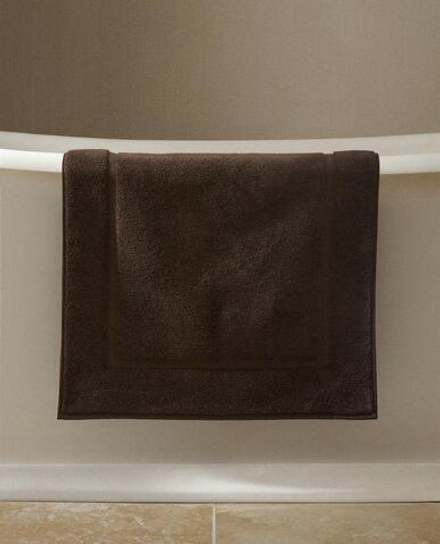 ZARA HOME КОВРИК ДЛЯ ВАННОЙ ИЗ МЯГКОЙ ТКАНИ, КОРИЧНЕВЫЙ