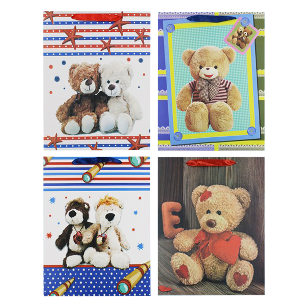 Подарочный пакет Basir, серия "Мишки", 18*23*10 см, ассорти