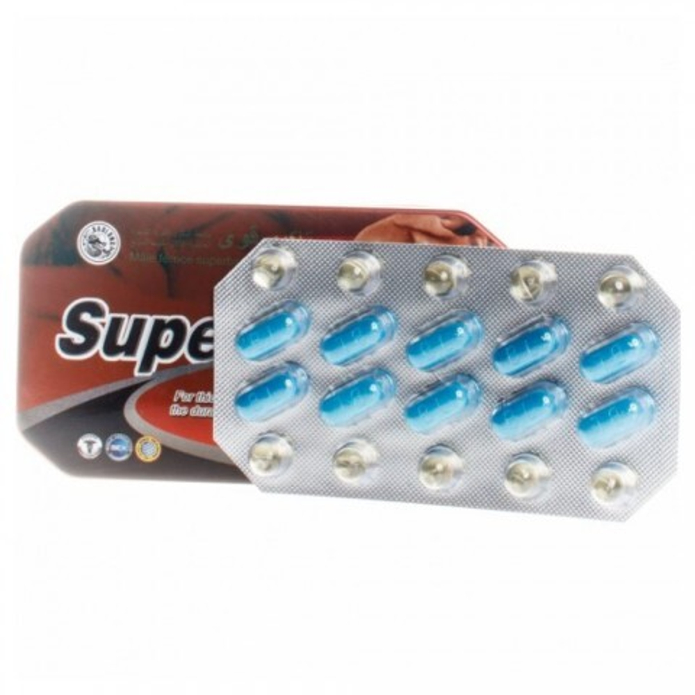 Возбуждающее средство для мужчин Super Man c витамином - (10 + 10)