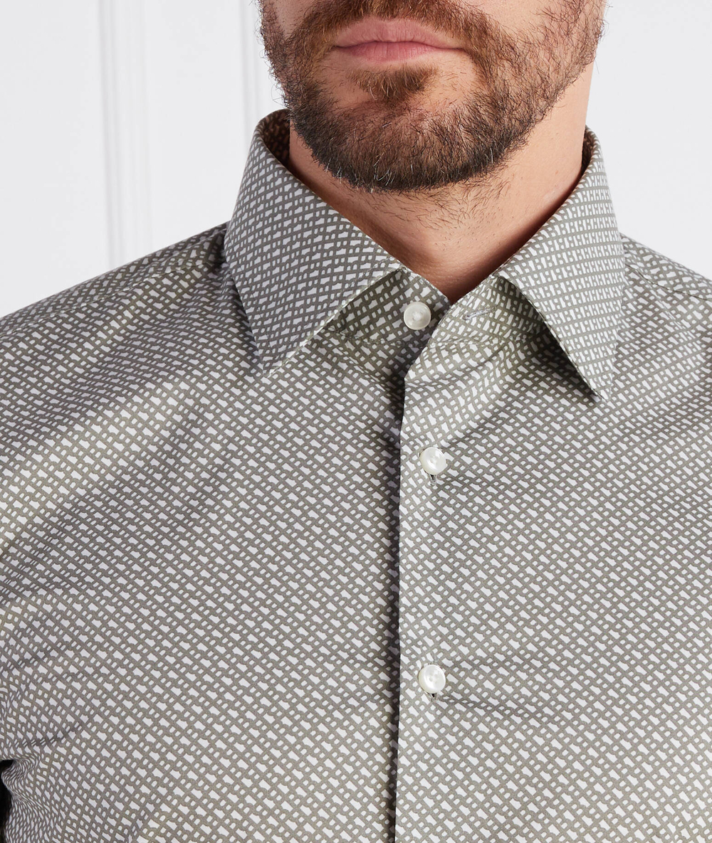 рубашка h-hank-kent-c1-214 BOSS BLACK - бежевый(50478620)