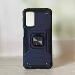 Противоударный чехол Strong Armour Case с кольцом для Samsung Galaxy M23 5G (Синий)