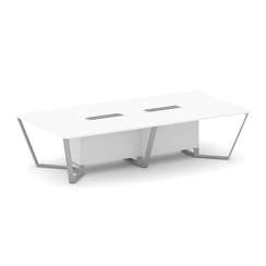 Steel Meet Стол переговорный прямоугольный KDK-PR.B.SP-12 Белый Бриллиант/Металл Серый 3200*1600*750