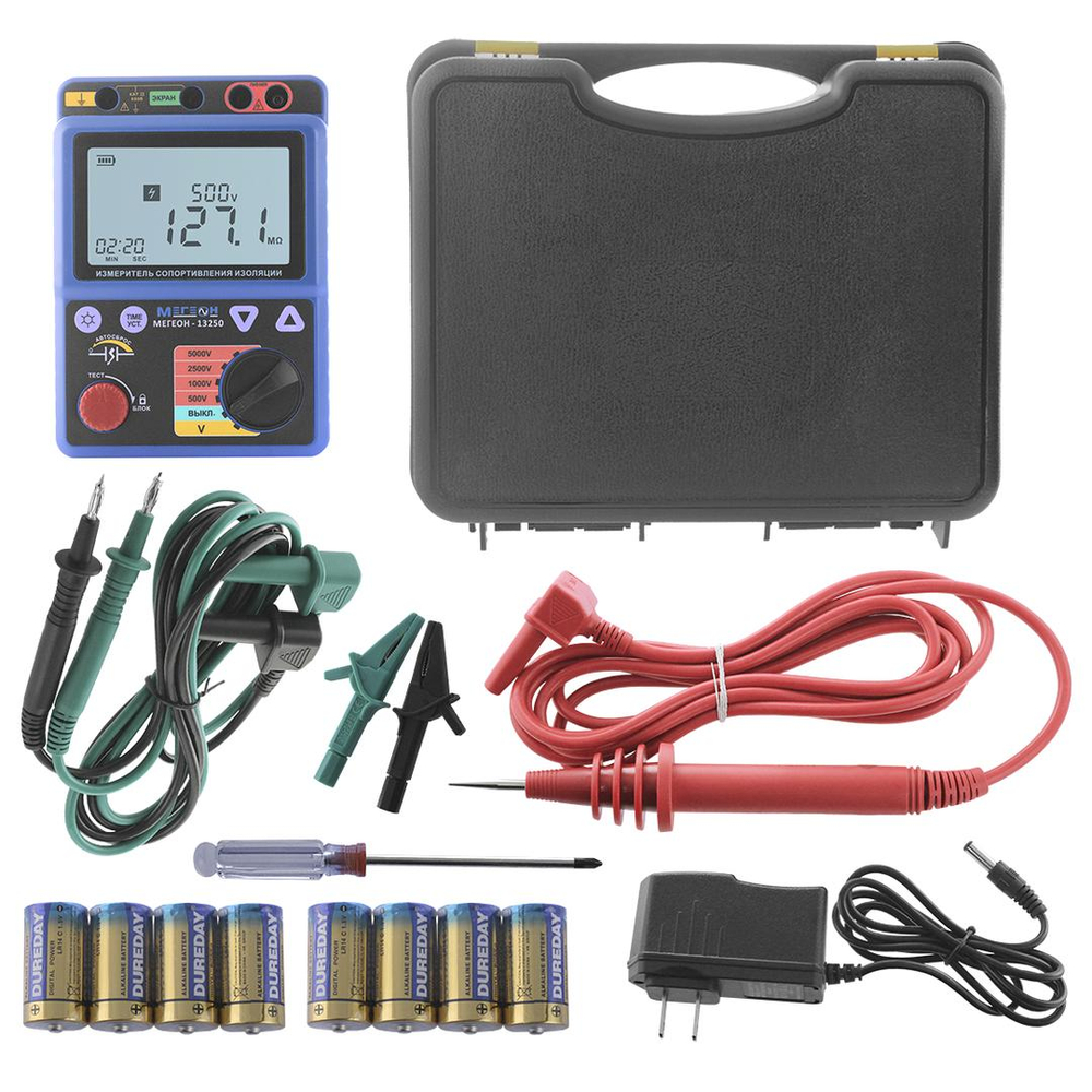 Измеритель сопротивления изоляции (мегаомметр) МЕГЕОН 13250 с поверкой
