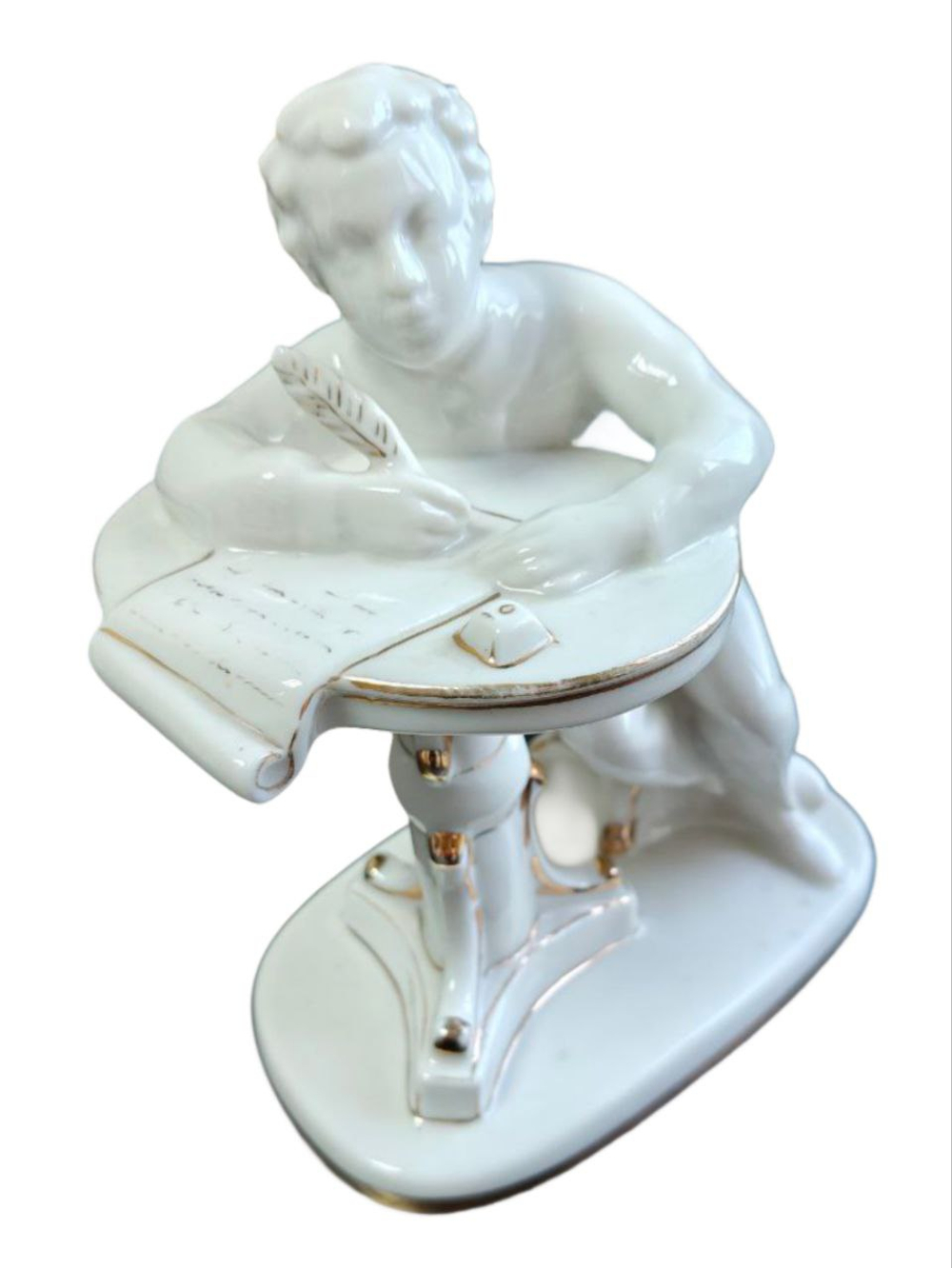 &&& Фарфоровая статуэтка "Юный Пушкин" ЛФЗ