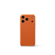 Чехол для iPhone на магните - Зернистая кожа - Оранжевый