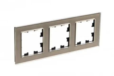 ATLASDESIGN NATURE 3-постовая РАМКА, ОРГАНИЧЕСКОЕ СТЕКЛО ШАМПАНЬ