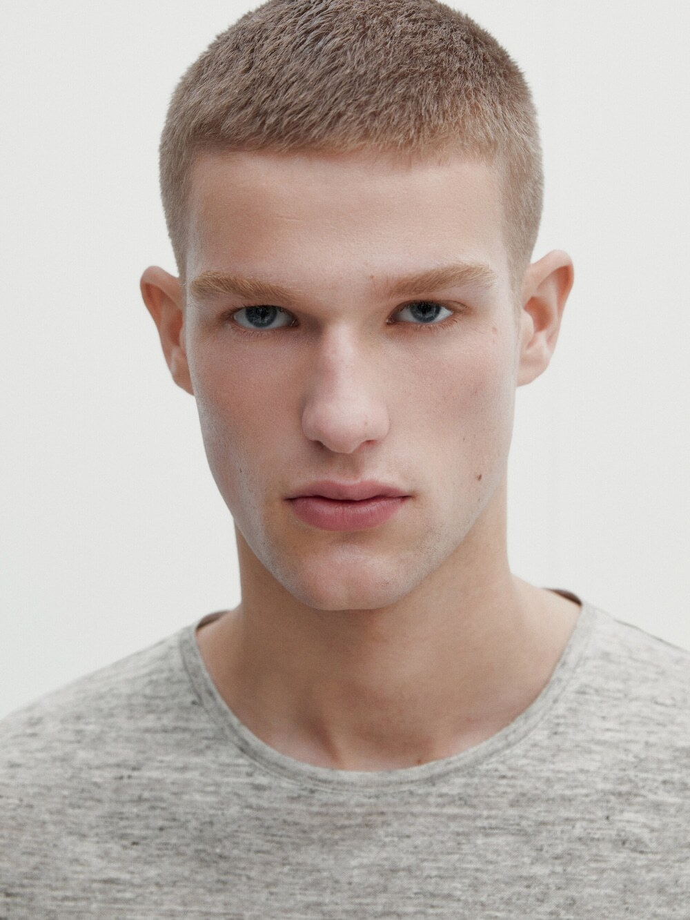 Massimo Dutti Футболка изо льна и хлопка, серый