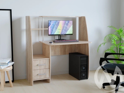 Стол компьютерный КЛ №6.2 правый (дуб баррик)