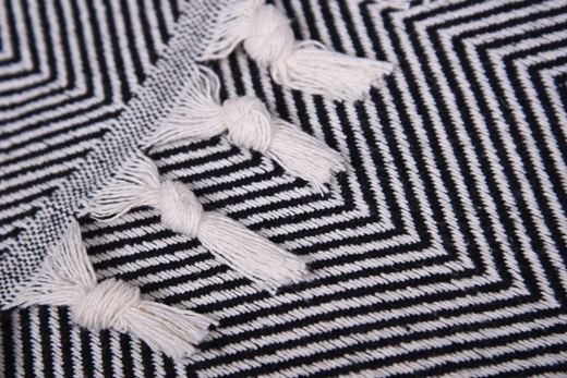 Плед-покрывало из хлопка "Venera", Ёлочка, цвет Антрацит