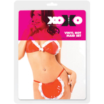 Виниловый костюм горничной (Размер: S-M-L) (Цвет: красный)