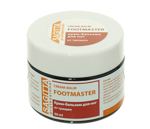 Sagitta Cream-balm FOOTMASTER, крем-бальзам от трещин, 50мл