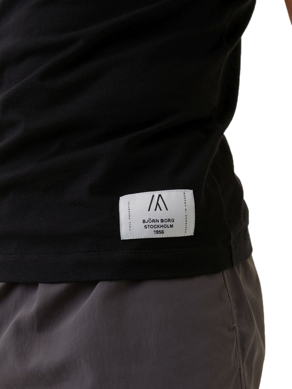 Футболка мужская теннисная Björn Borg Stockholm T-Shirt Pocket M - black beauty