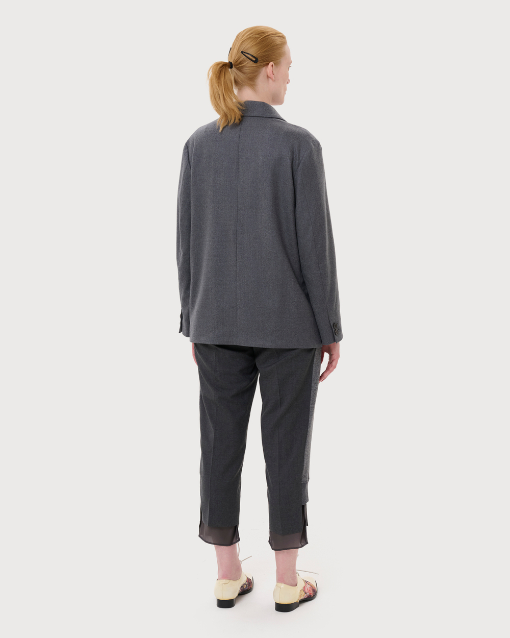 UNDERCOVER БРЮКИ КОМБИНИРОВАННЫЕ СЕРЫЕ