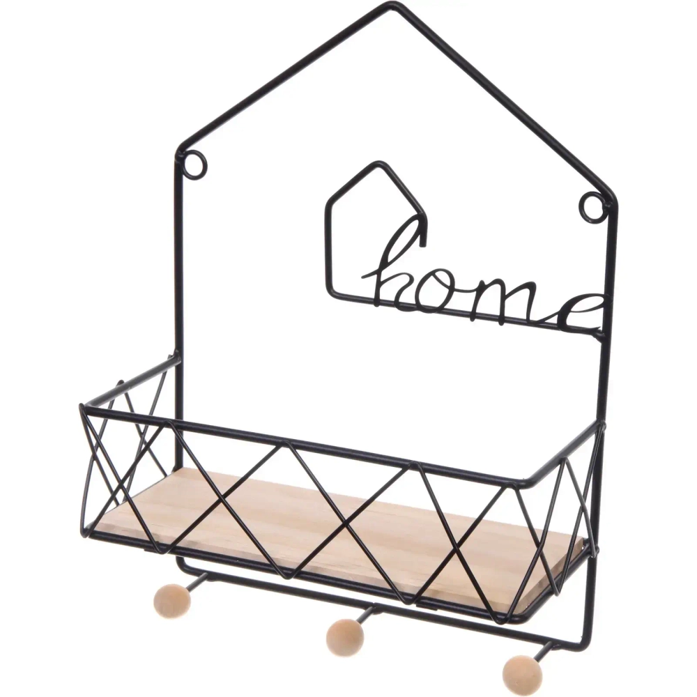 Ключница настенная металлическая «ЛОФТ ВОСТ», птифур, цвет чёрный, 30*22*10см (коробка)