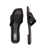 Кожаные шлепанцы brio Karl Lagerfeld - черный(KL85408)