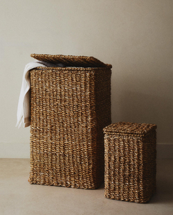 Zara Home Корзина из хлопка, цвет бежевый, 55 см
