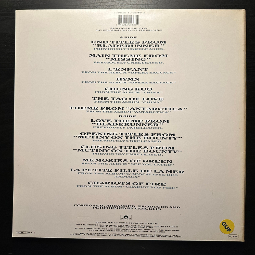Vangelis - Themes (Голландия 1989г.)