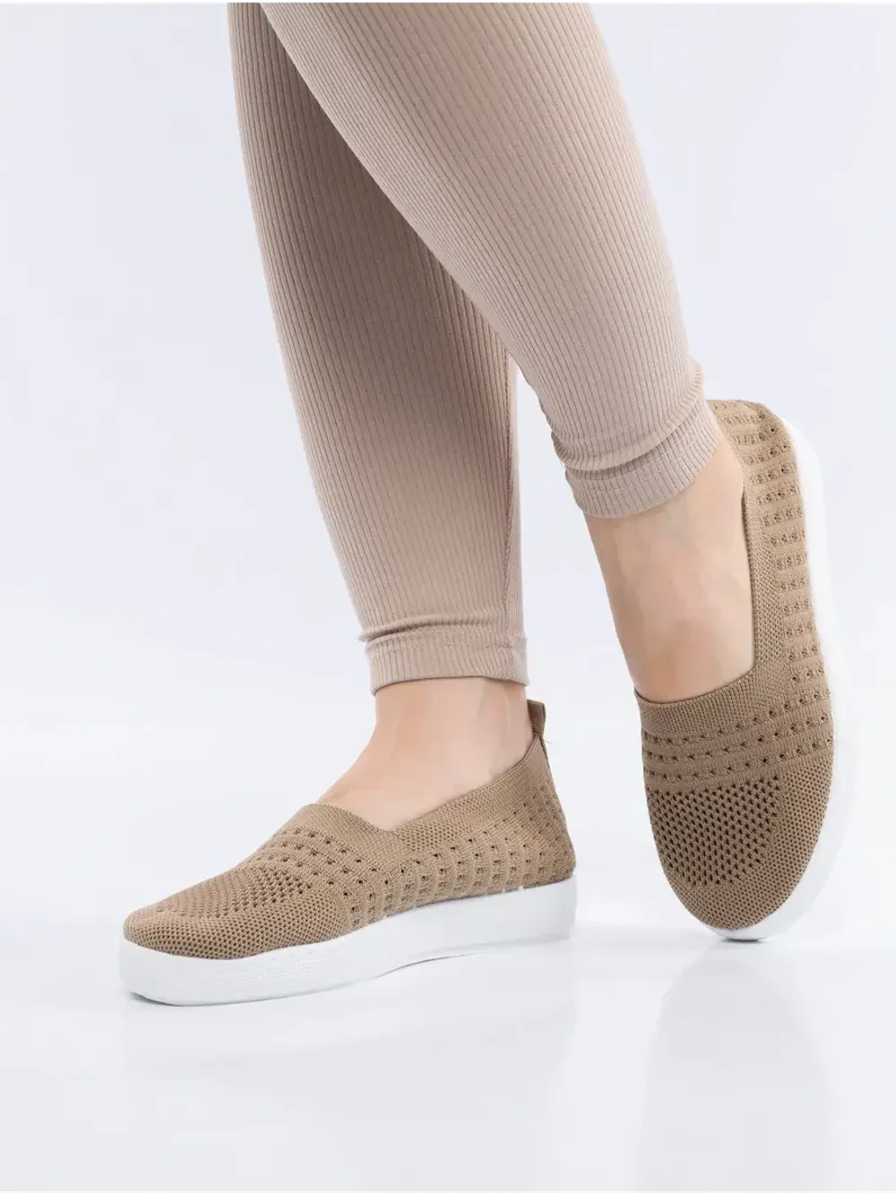 Мокасины летние текстильные