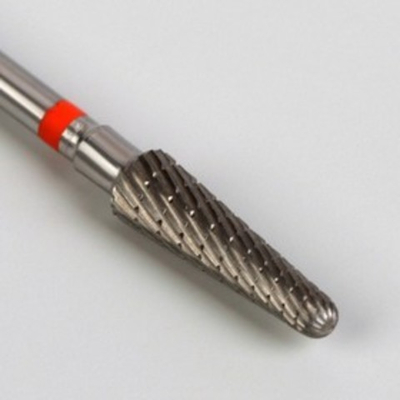 Фреза твердосплавная конус закругленный, красная КМИЗ